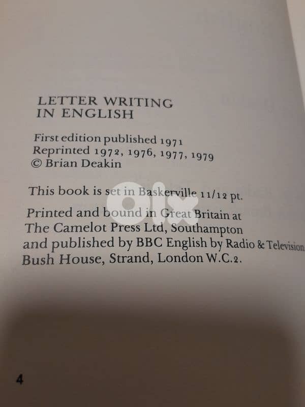 BBC letter writing in English Brian Deakin 2