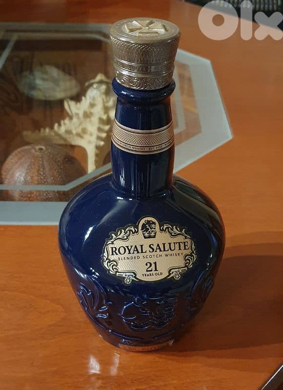 empty bottle royal salute 21 porcelain flagon with silk original cover 2