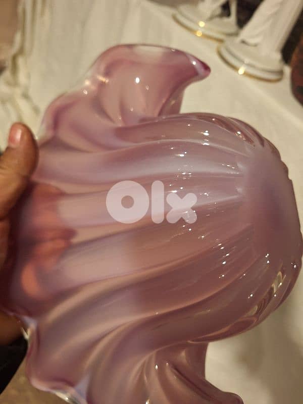 vase crystal Murano Italy original 5