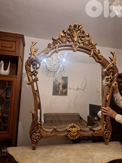 كونسول مميز خشب زين وجه رخام اونكس روعة الفخامة والجمال