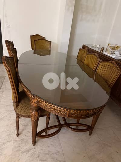 antique dining room table set