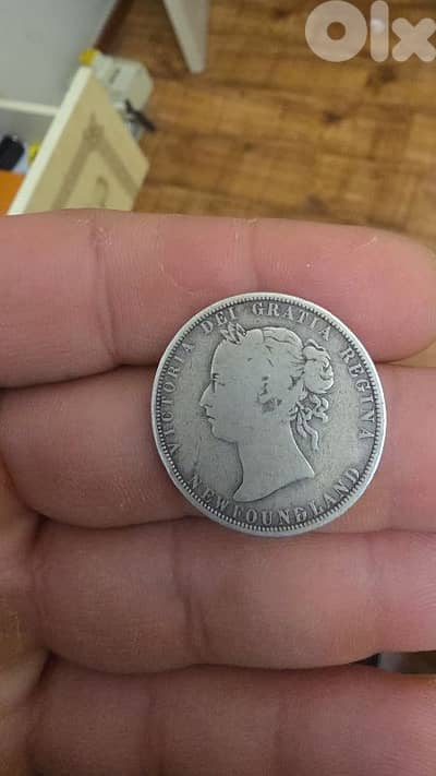 Rare Silver Coin Victoria (50k minted) 50 Cents - Newfoumdland