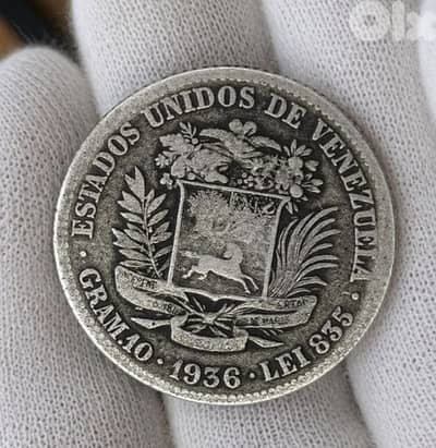 35g Silver Coin Lot – Venezuela Bolívar (1930s–1960s) – 83.5% Silver