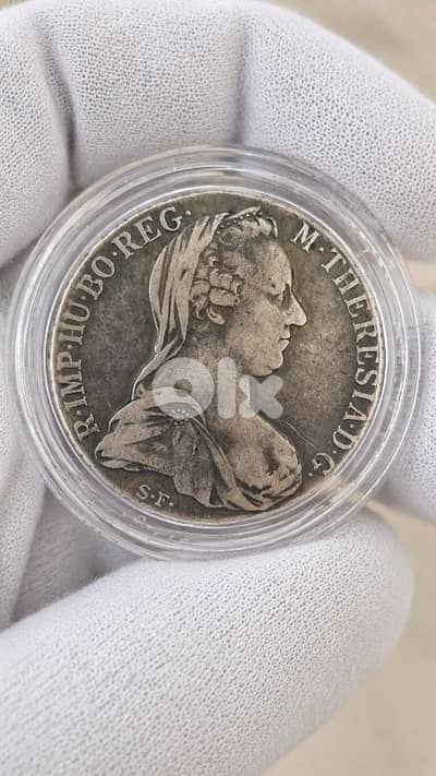 1780 Maria Theresa Thaler Silver Coin (83.3% Silver)