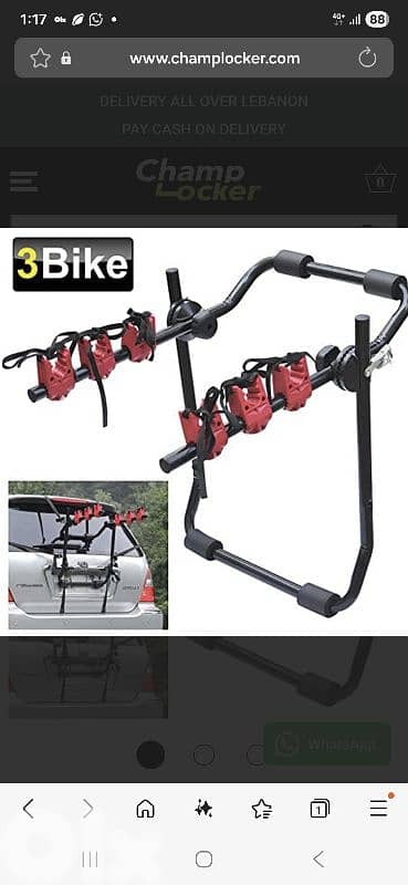 Bike Carrier for 3 Bike ( Porte Bicyclette )