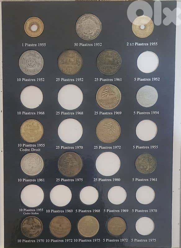 album for lebanese coins from 1924 till 2018 1
