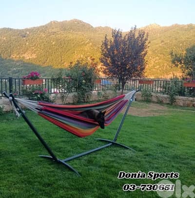 foldable hammock + iron stand