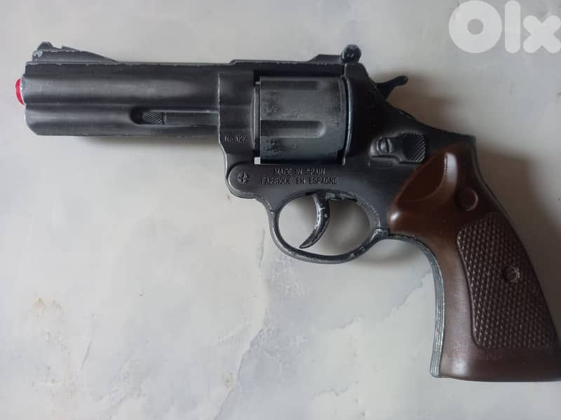 Vintage Kids toy metallic Gonher cap gun made in Spain 4