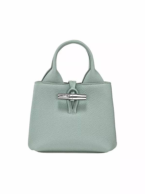 Longchamp Le Roseau S celadon green handbag 4