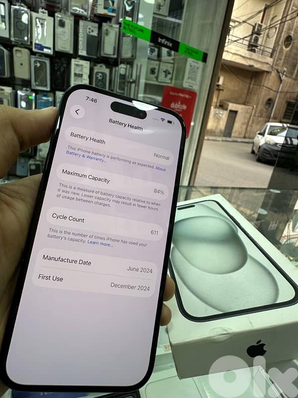 iphone 15  128g black like new 2