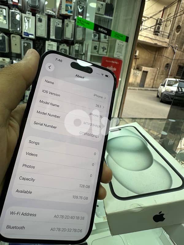 iphone 15  128g black like new 3