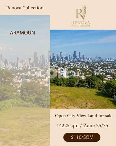 Open City View Land for sale in Aramoun