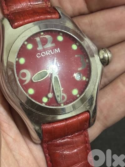 Corum Bubble Style Automatic Watch – Exhibition Back – Red Dial