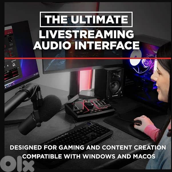 M-GAME Solo USB Audio Interface Mixer  Streaming and Gaming & XLR Mic 1