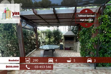 Baabdat 290m2 | 450m2 Garden | Luxury | Prime Location | TCH