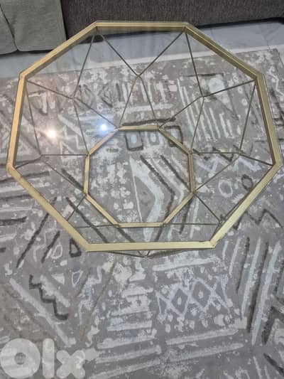 Modern Glass Coffee Table + 3 Nesting Side Tables