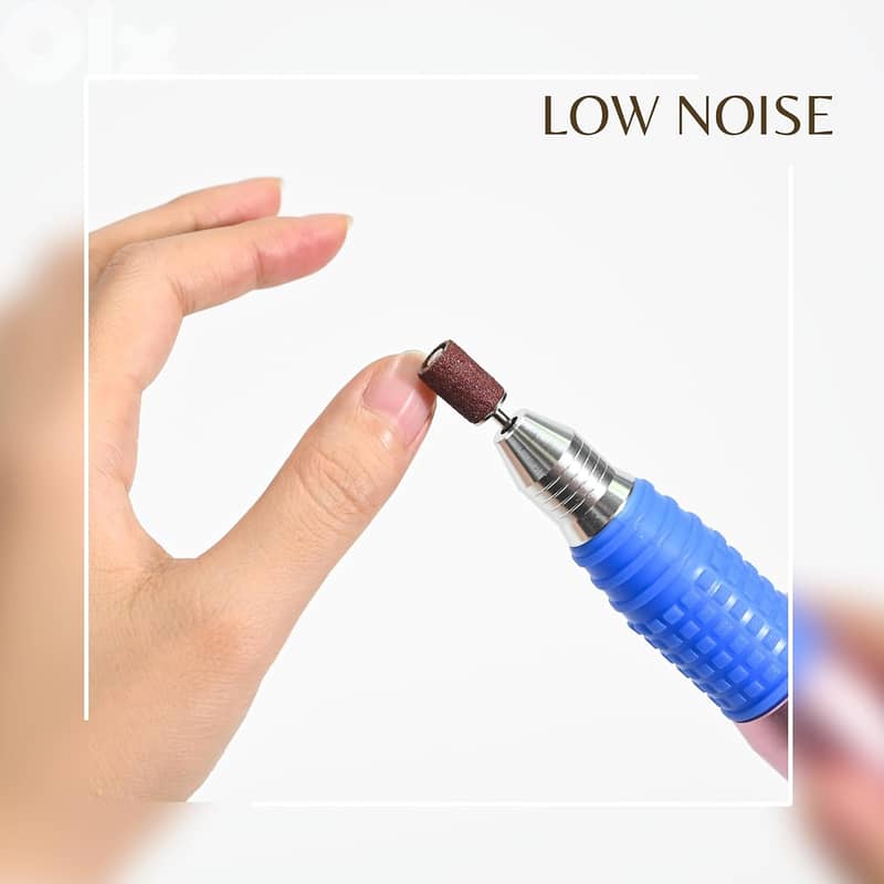 Electric Nail Drill, File Kit with Foot Pedal + 6 Drill Bits 2