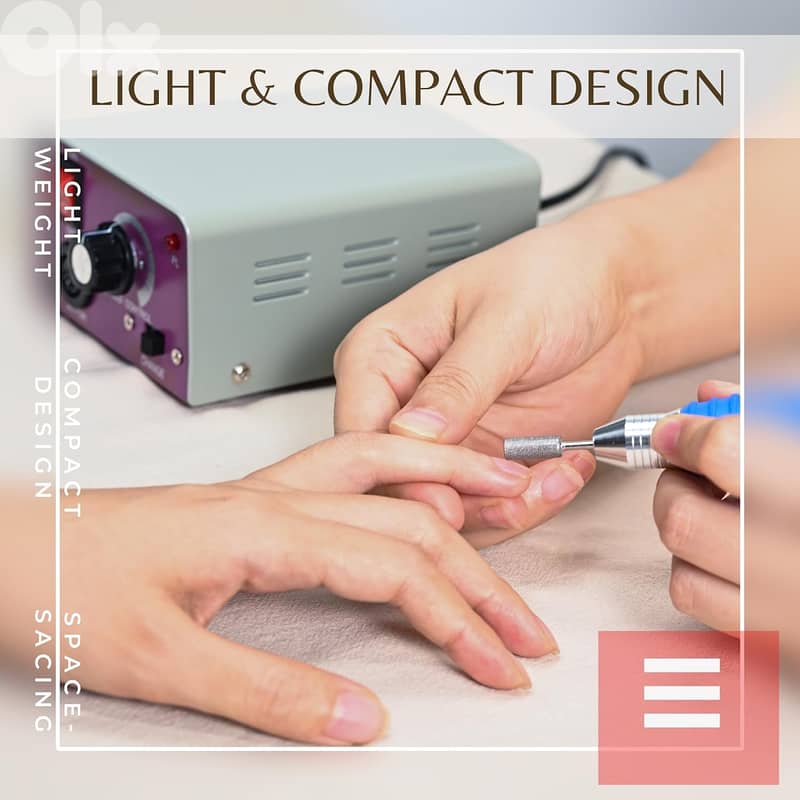 Electric Nail Drill, File Kit with Foot Pedal + 6 Drill Bits 6