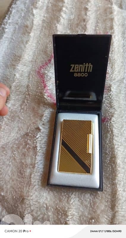 zenith 8800 gold plated lighter still new 1