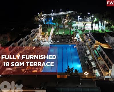 18 sqm terrace, fully furnished, kaslik, solemar/كسليك REF#EW135143