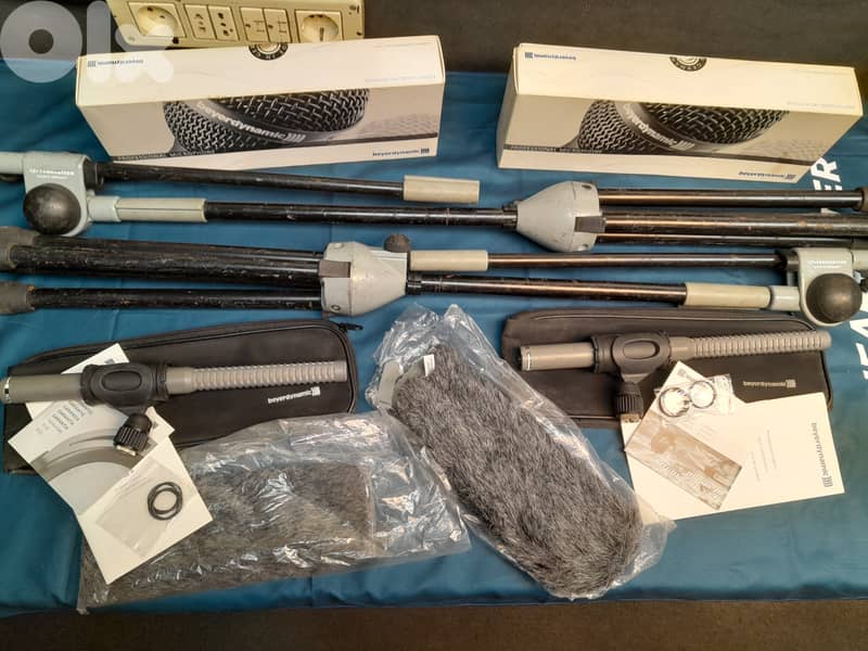 Beyerdynamic MCE86 SII shotgun Mic w/Sennheiser Stand & windshield Set 4