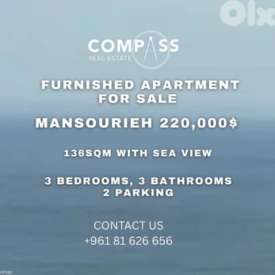 APARTMENT FOR SALE IN MANSOURIEH