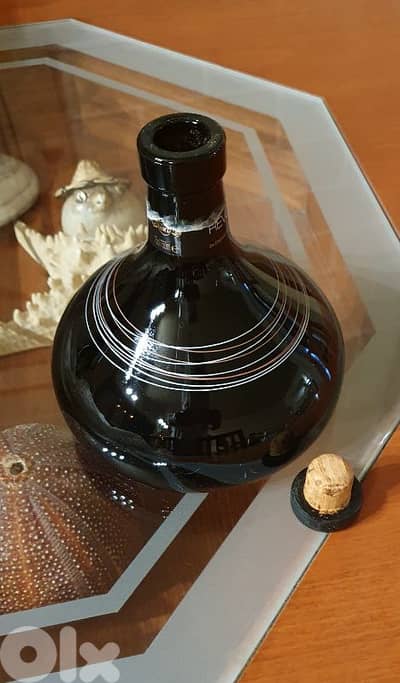 decor empty chivas dark glass bottle