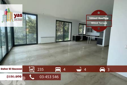Daher El Souwan 335m2 | 180m2 Terrace | Rooftop Duplex | TCH