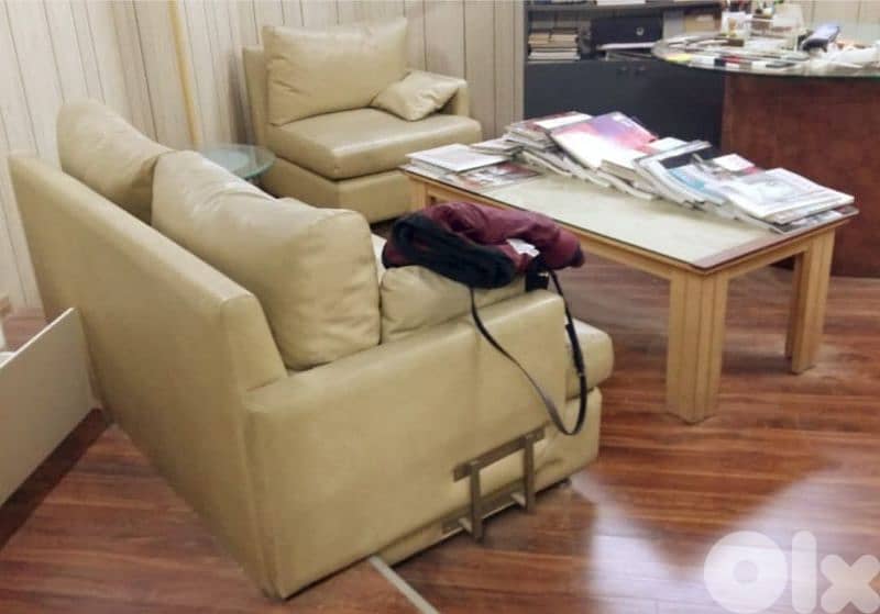 caouch ( 2 seats ) + armchair + rectangular middle table 1