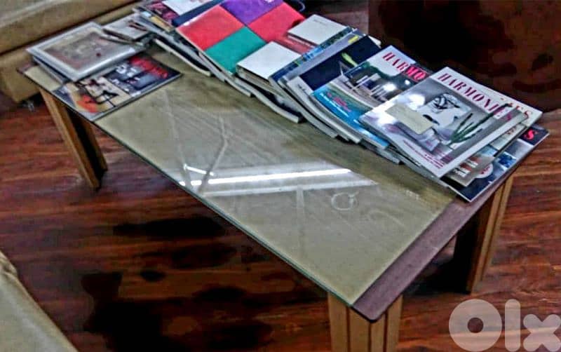 caouch ( 2 seats ) + armchair + rectangular middle table 2