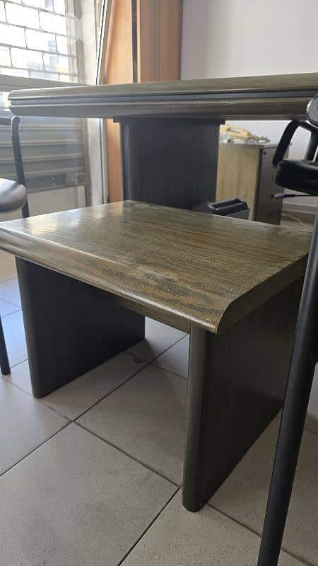 Executive Office Desk + Drawers + Side Table (Excellent Condition) 2