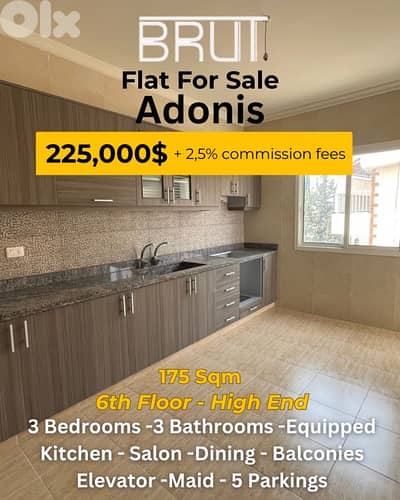 175 sqm Brand new apartment for sale in Adonis Zouk Mosbeh
