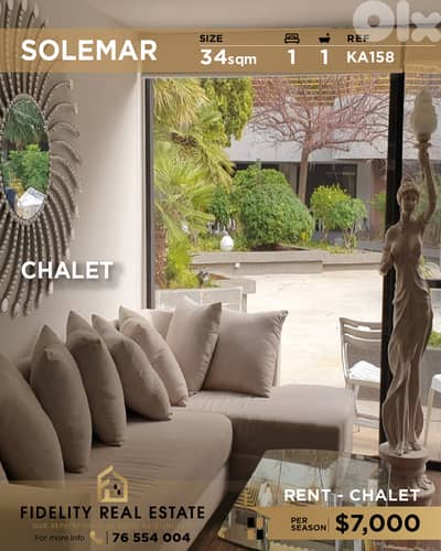 Chalet for rent in Solemar KA158 شاليه للإيجار في سوليمار