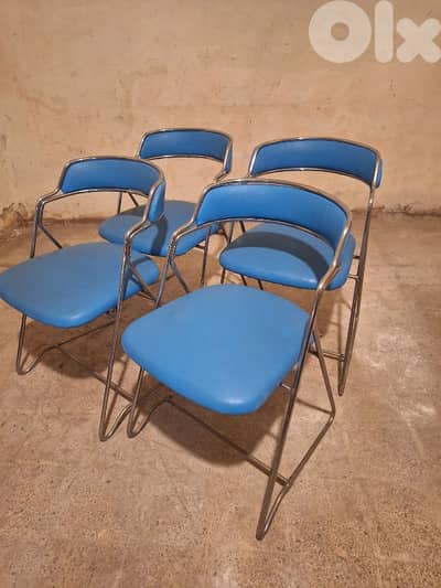 chairs chrome seventies original Italy