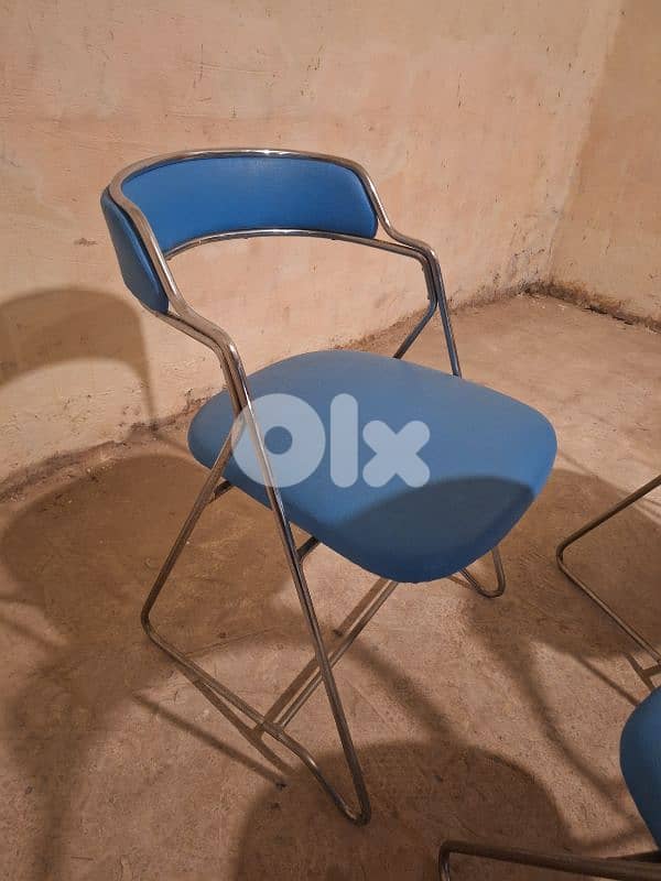 chairs chrome seventies original Italy 1