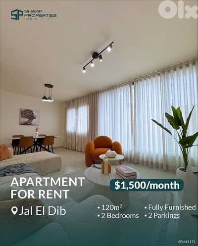 120m² fully furnished apartment for rent in Jal El Dib