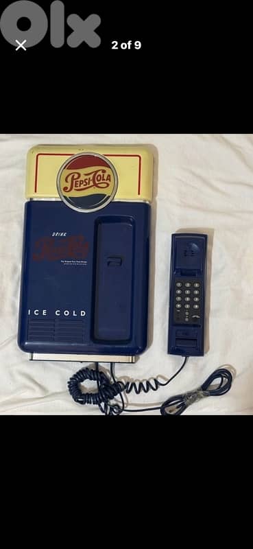Rare Vintage Pepsi "Ice Cold" Retro Novelty Phone (Pollyconcept 1996) 1