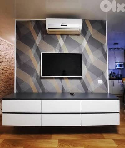 New TV Table 180cm colour black and white high quality