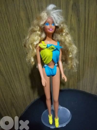 WET 'N WILD Barbie Mattel1989 Rare+her own swimwear +shoes As new doll