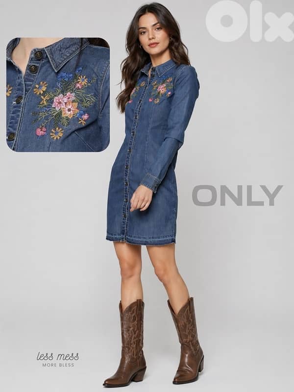 ONLY new in tag denim dress 1