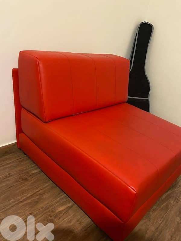 Red Sofa Bed 1