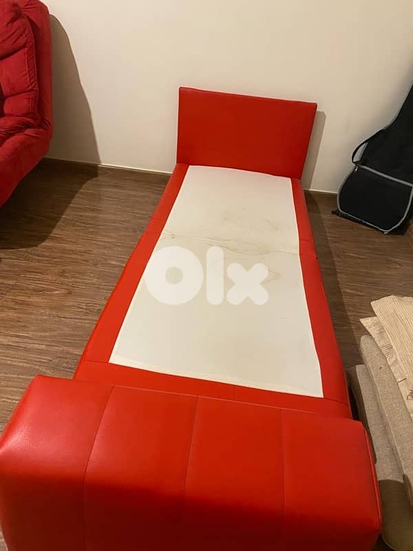 Red Sofa Bed 2