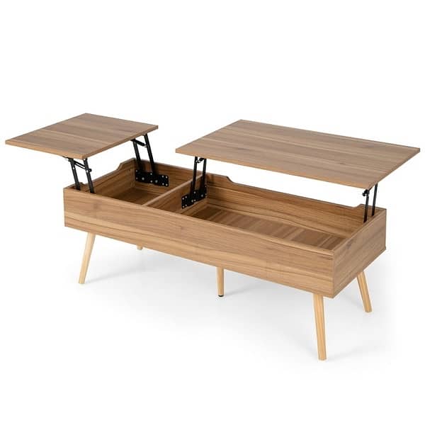 Costway Lift Top Solid Wood Coffee Table 6