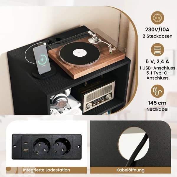 Costway Costway Turntable Stand with Charging 5