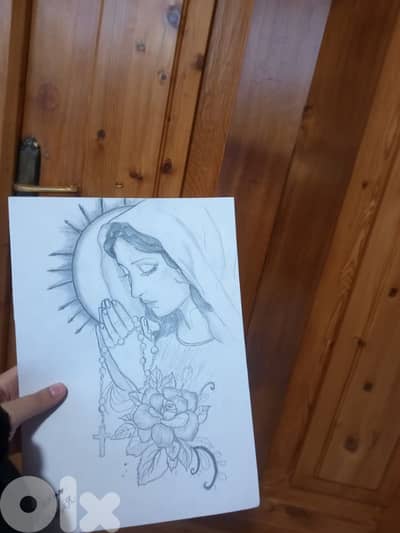 رسمة سيدة مريم