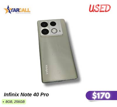 infinix note 40 pro used