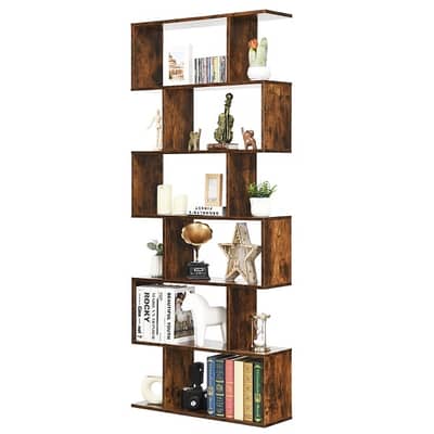 Costway 6-tier Bookcase Industrial