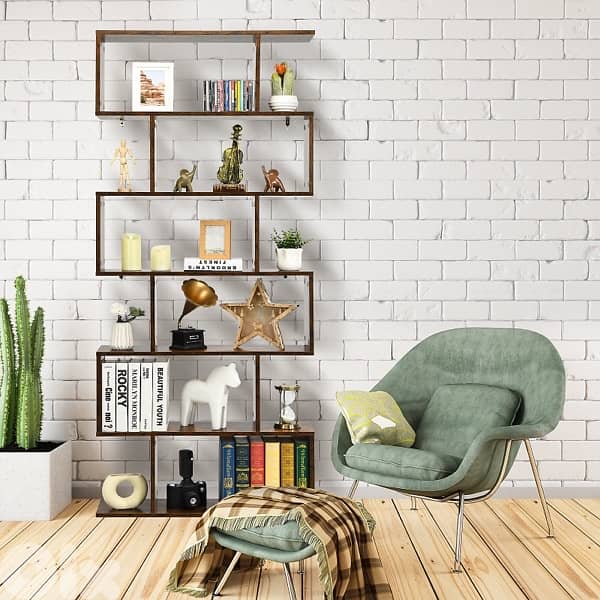 Costway 6-tier Bookcase Industrial 3