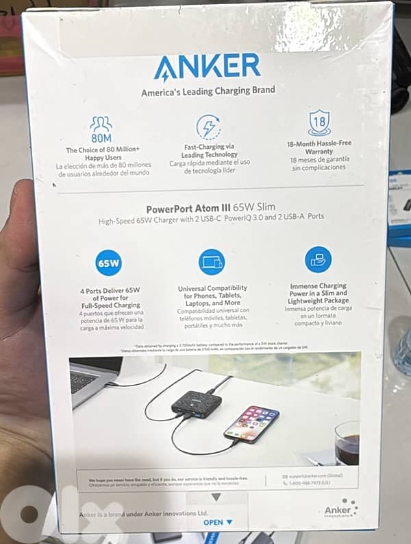 Anker PowerPort Atom III 65w Slim A2046K11 1