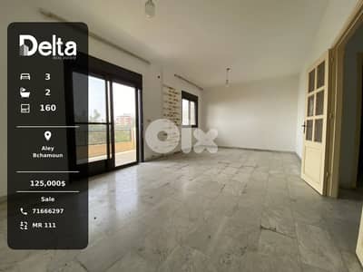 Apartment for Sale in Bchamoun, Aley – 3 BR, 160 sqm, Sea View & Mount